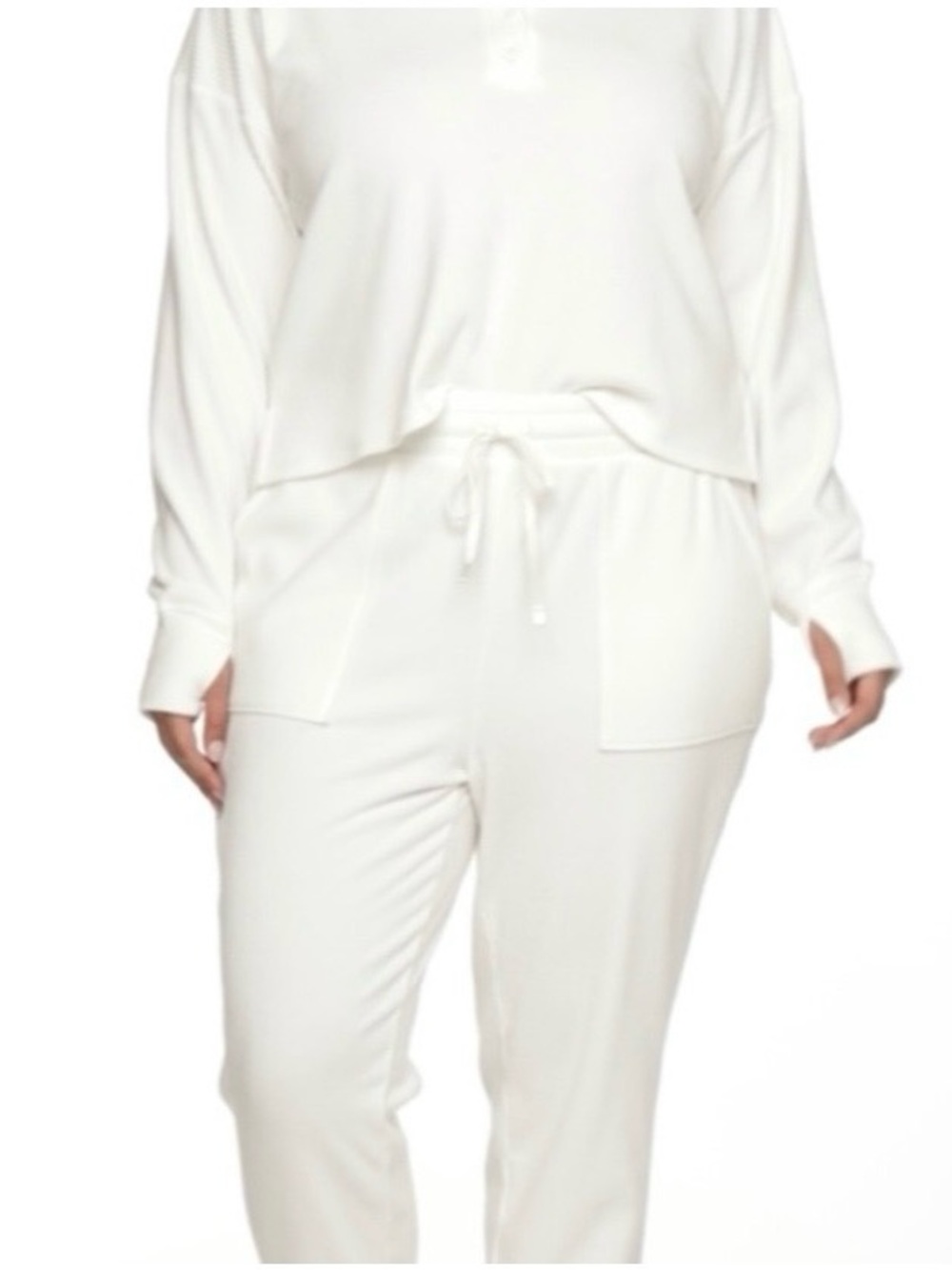 Off-White 2-Piece Cozy Lounge Set by Denise Bidot with Sonoma
